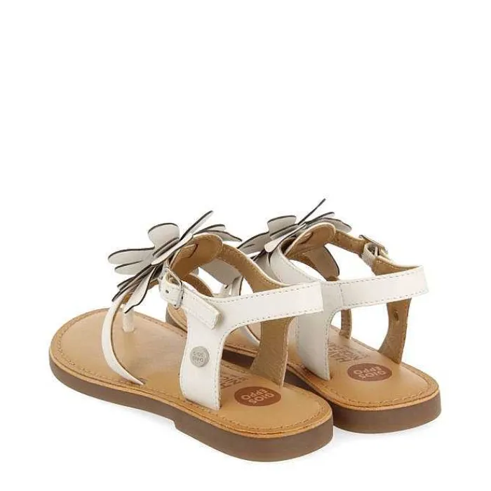 Gioseppo Niñas |Sandalias<Sandalias Estilo Griego De Piel Blanca Con Decoracion De Flores Para Nina Y Nino Suke