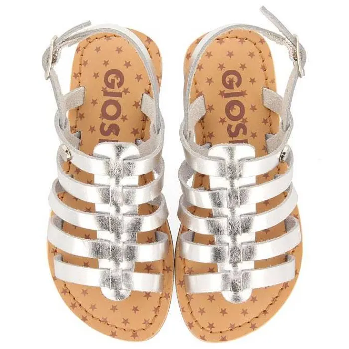 Gioseppo Niñas |Sandalias<Sandalias Estilo Romano Piel Plata Nina Y Nino Leni