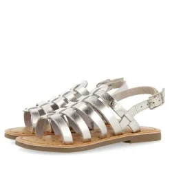 Gioseppo Niñas |Sandalias<Sandalias Estilo Romano Piel Plata Nina Y Nino Leni
