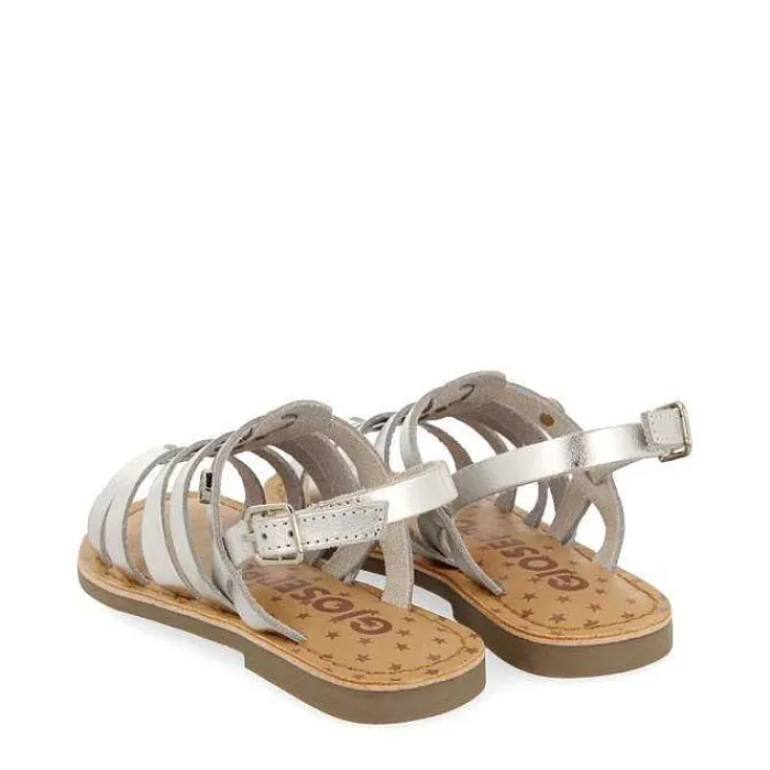Gioseppo Niñas |Sandalias<Sandalias Estilo Romano Piel Plata Nina Y Nino Leni