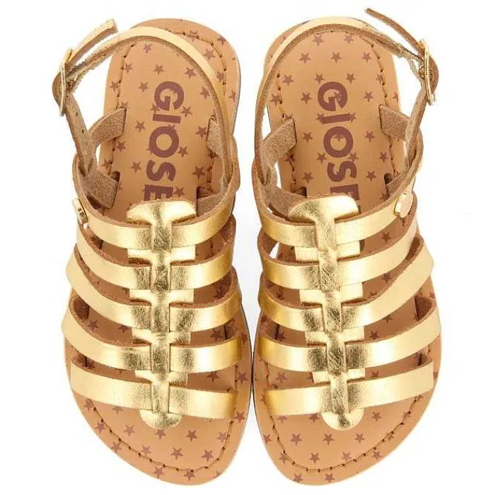 Gioseppo Niñas |Sandalias<Sandalias Estilo Romano Piel Dorada Nina Y Nino Leni