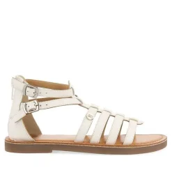 Gioseppo Niñas |Sandalias<Sandalias Estilo Romano Piel Blanco Nina Y Nino Benicia
