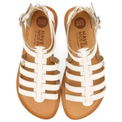 Gioseppo Niñas |Sandalias<Sandalias Estilo Romano Piel Blanco Nina Y Nino Benicia