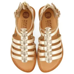 Gioseppo Niñas |Sandalias<Sandalias Estilo Romano Piel Plata Nina Y Nino Benicia