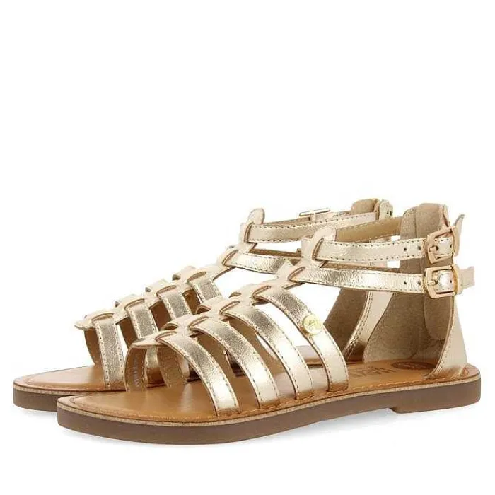 Gioseppo Niñas |Sandalias<Sandalias Estilo Romano Piel Plata Nina Y Nino Benicia