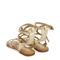 Gioseppo Sandalias Planas<Sandalias Estilo Romano Piel Color Platino Para Mujer Topoje