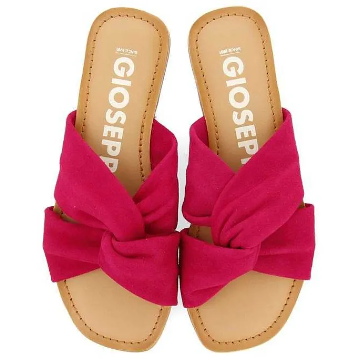 Gioseppo Sandalias Planas<Sandalias Estilo Slance De Piel Fucsia Para Mujer Agira