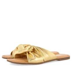 Gioseppo Sandalias Planas<Sandalias Estilo Slip De Piel Dorada Para Mujer Agira