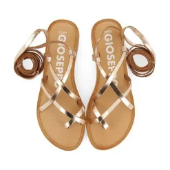 Gioseppo Sandalias Planas<Sandalias Lussat Con Finas Tiras Doradas Para Atar Alrededor De La Pierna