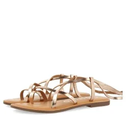 Gioseppo Sandalias Planas<Sandalias Lussat Con Finas Tiras Doradas Para Atar Alrededor De La Pierna