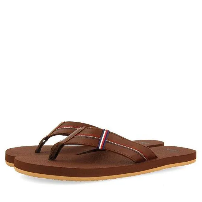 Gioseppo Chancletas<Sandalias Marrones Con Detalles De Colores Para Hombre Cutler