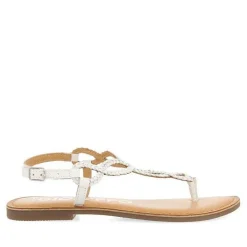 Gioseppo Sandalias Planas<Sandalias Merignas De Mujer Con Tiras Trenzadas Blancas.