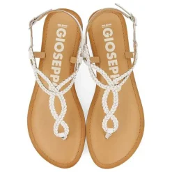 Gioseppo Sandalias Planas<Sandalias Merignas De Mujer Con Tiras Trenzadas Blancas.