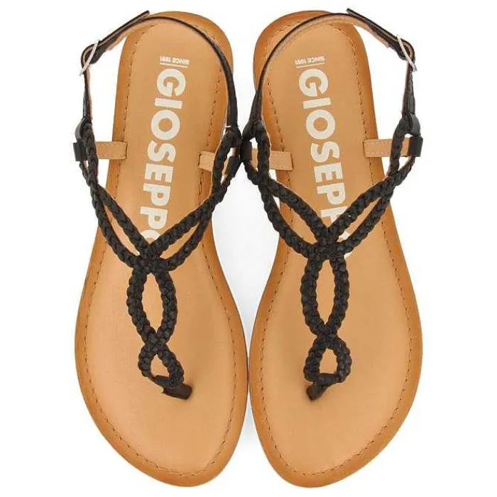 Gioseppo Sandalias Planas<Sandalias Merignas De Mujer Con Tiras Trenzadas Blancas.