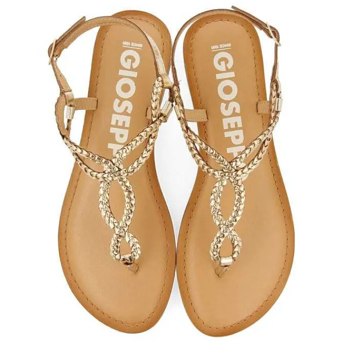 Gioseppo Sandalias Planas<Sandalias Merignas De Mujer Con Tiras Trenzadas Blancas.