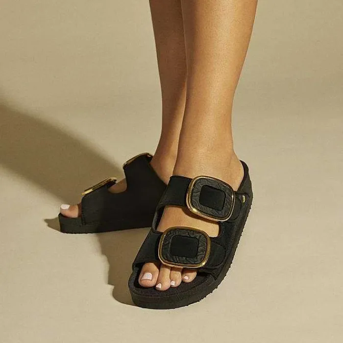 Gioseppo Sandalias Planas<Sandalias Mujer Budaors Estilo Bio Decoraciones Joya Negra