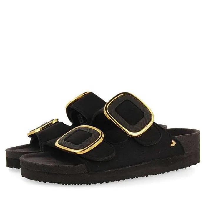 Gioseppo Sandalias Planas<Sandalias Mujer Budaors Estilo Bio Decoraciones Joya Negra