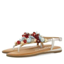 Gioseppo Sandalias Planas<Sandalias Mujer De Piel Chapada Con Pasamadas Multicolor Estilo Griego Hayle
