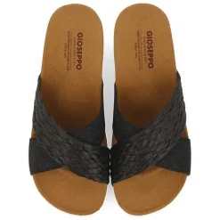 Gioseppo Chancletas<Sandalias Mujer Goulds Con Tiras Y Cuña Negras