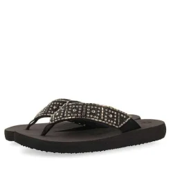 Gioseppo Chancletas<Sandalias Negras Adorno De Cristal Para Mujer Ashland