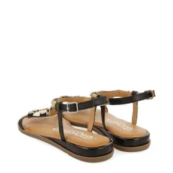 Gioseppo Sandalias Planas<Sandalias Negras Con Piedras Multicolor Para Mujer Mulion