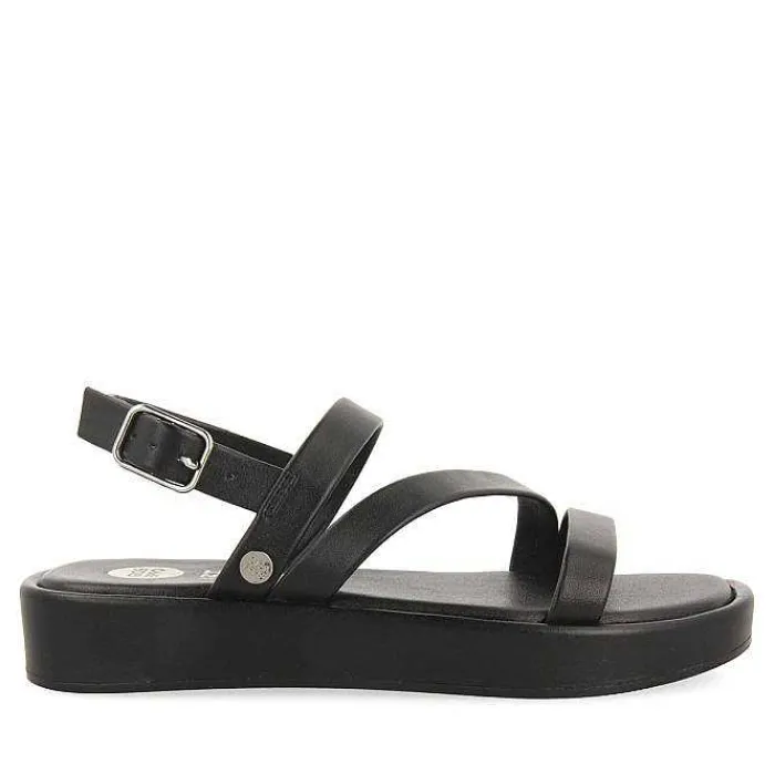 Gioseppo Niñas |Sandalias<Sandalias Negras De Piel Con Tiras Y Suela Con Volumen Para Nina Y Nino Coulee