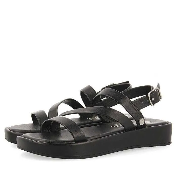 Gioseppo Niñas |Sandalias<Sandalias Negras De Piel Con Tiras Y Suela Con Volumen Para Nina Y Nino Coulee
