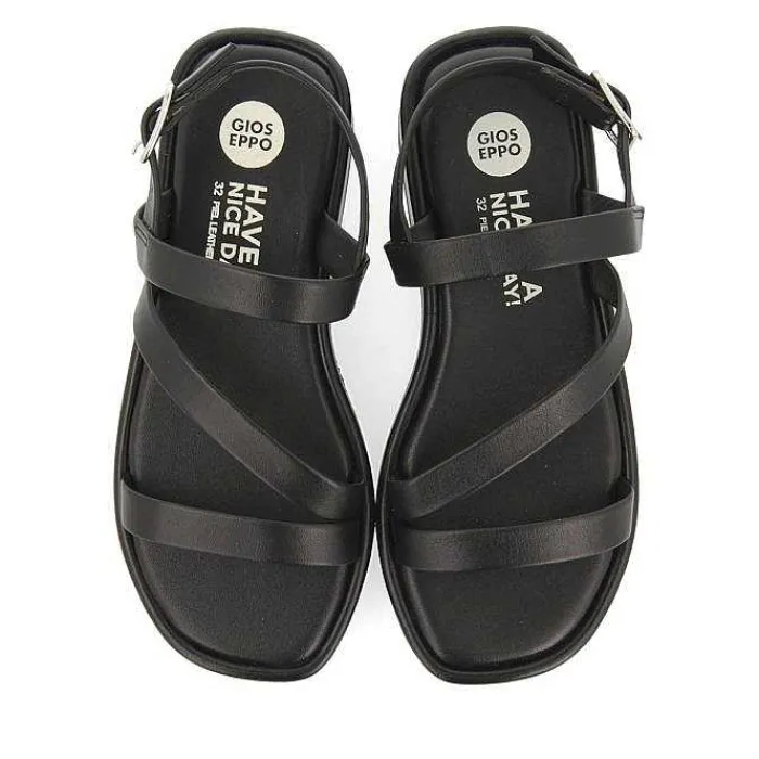 Gioseppo Niñas |Sandalias<Sandalias Negras De Piel Con Tiras Y Suela Con Volumen Para Nina Y Nino Coulee