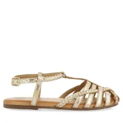 Gioseppo Niñas |Sandalias<Sandalias Nina Tanlay De Piel Dorada Con Varias Tiras