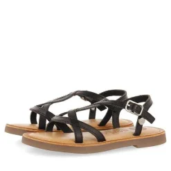 Gioseppo Niñas |Sandalias<Sandalias Nina Tilly Piel Negro Metalizado