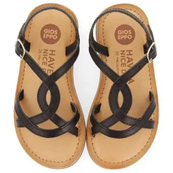 Gioseppo Niñas |Sandalias<Sandalias Nina Tilly Piel Negro Metalizado