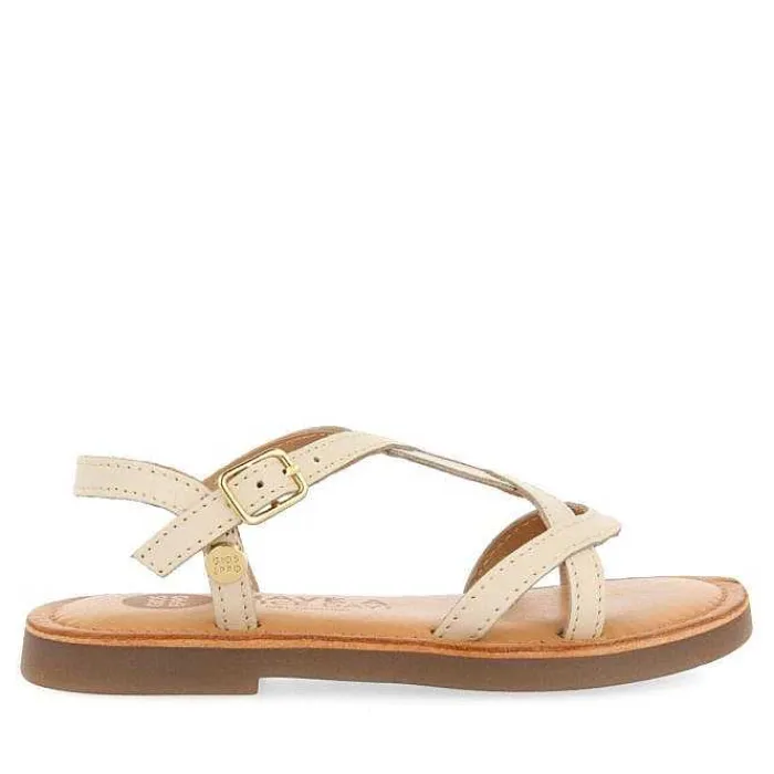 Gioseppo Niñas |Sandalias<Sandalias Nina Tilly Piel Metalizada Blanco Roto