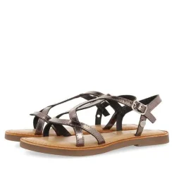 Gioseppo Niñas |Sandalias<Sandalias Nina Vareza Piel Metalizada Plata Oscuro
