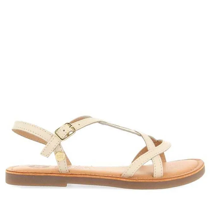 Gioseppo Niñas |Sandalias<Sandalias Nina Vareza Piel Metalizada Blanco Roto