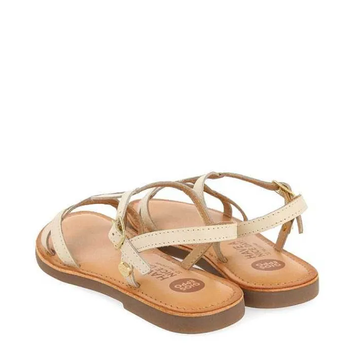Gioseppo Niñas |Sandalias<Sandalias Nina Vareza Piel Metalizada Blanco Roto