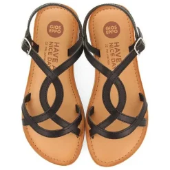 Gioseppo Niñas |Sandalias<Sandalias Nina Vareza Piel Metalizada Negro