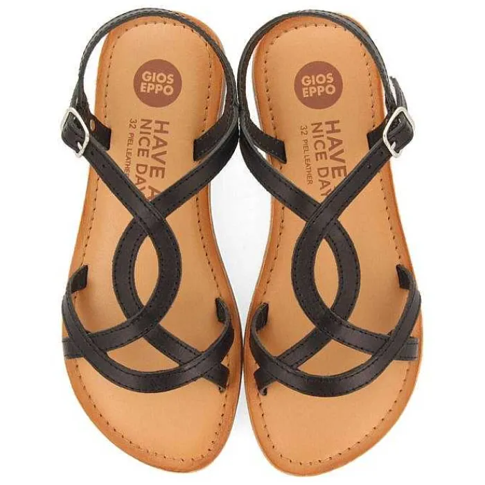 Gioseppo Niñas |Sandalias<Sandalias Nina Vareza Piel Metalizada Negro