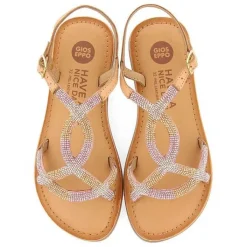 Gioseppo Niñas |Sandalias<Sandalias Nina Velizy De Piel Tintada Con Cristales