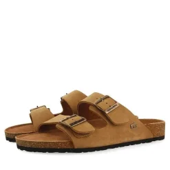 Gioseppo Chancletas<Sandalias Piel Color Piel Con Suela Bio Para Hombre Vizzini