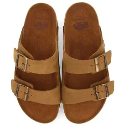 Gioseppo Chancletas<Sandalias Piel Color Piel Con Suela Bio Para Hombre Vizzini