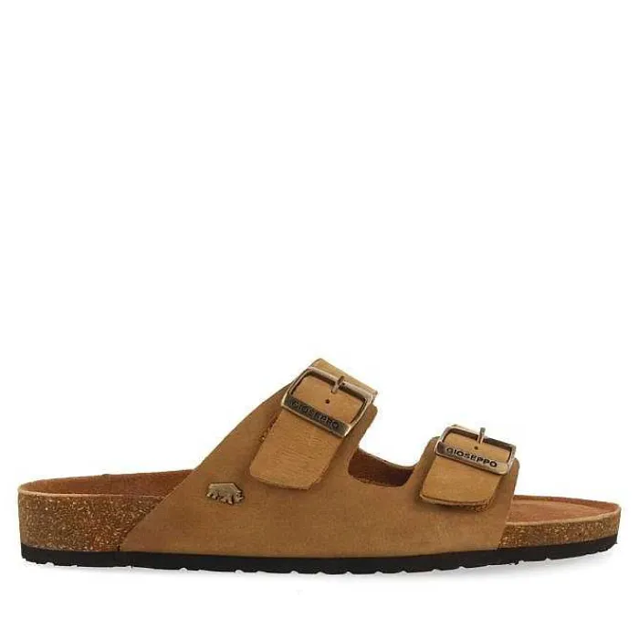 Gioseppo Chancletas<Sandalias Piel Color Piel Con Suela Bio Para Hombre Vizzini
