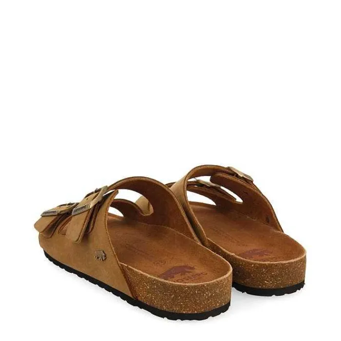 Gioseppo Chancletas<Sandalias Piel Color Piel Con Suela Bio Para Hombre Vizzini
