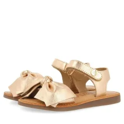 Gioseppo Niñas |Sandalias<Sandalias Piel Con Lazo Rosa Dorado Nina Y Nino Delonice