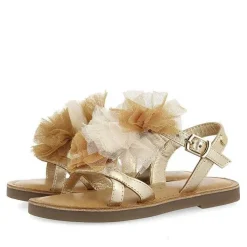 Gioseppo Niñas |Sandalias<Sandalias Piel Dorada Con Pompones En Tono Nude Para Nina Y Nino Tecate