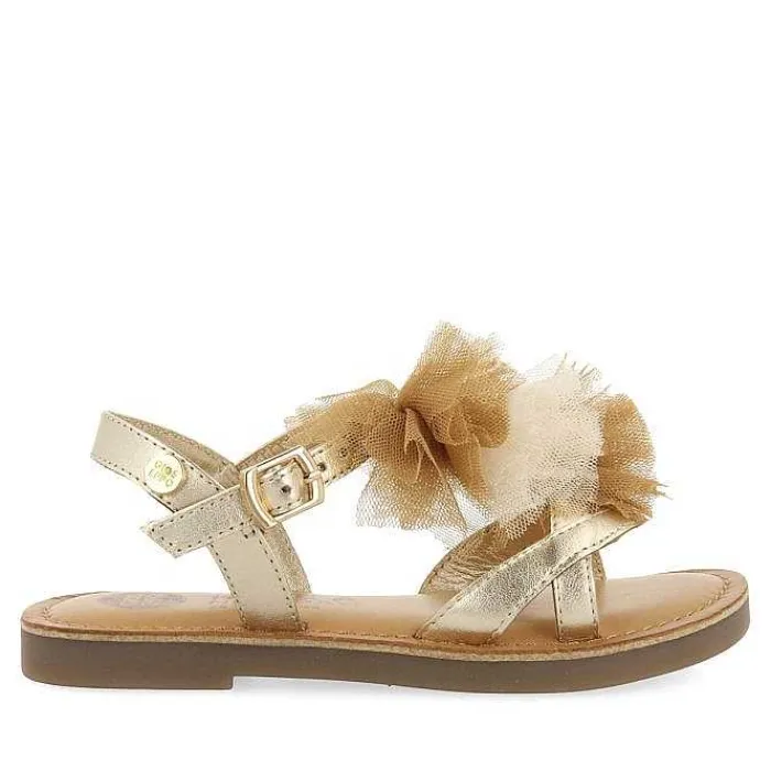 Gioseppo Niñas |Sandalias<Sandalias Piel Dorada Con Pompones En Tono Nude Para Nina Y Nino Tecate