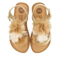 Gioseppo Niñas |Sandalias<Sandalias Piel Dorada Con Pompones En Tono Nude Para Nina Y Nino Tecate