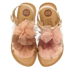 Gioseppo Niñas |Sandalias<Sandalias Piel Rosa Dorada Con Pompones Rosa Para Nina Y Nino Tecate