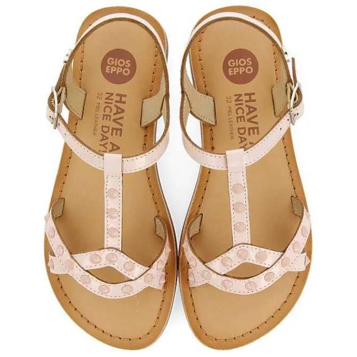 Gioseppo Niñas |Sandalias<Sandalias Piel Tachuelas Rosa Nina Y Nino Stibb