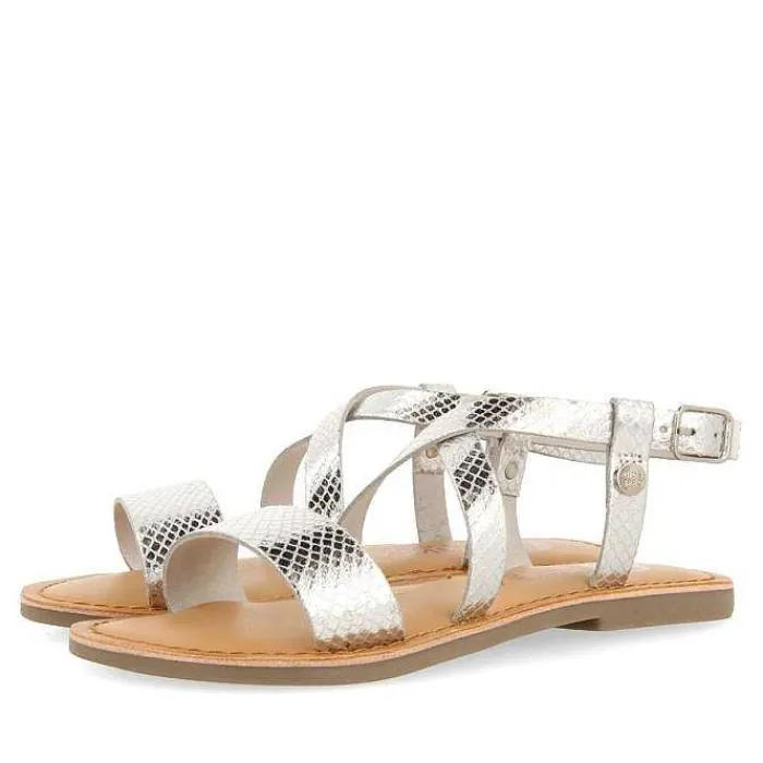 Gioseppo Niñas |Sandalias<Sandalias Piel Tirantes Plata Para Nina Y Nino Komsi