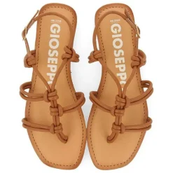 Gioseppo Sandalias Planas<Sandalias Planas De Mujer Rosny Color Tostado Con Tiras Finas Y Nudos Decorativos